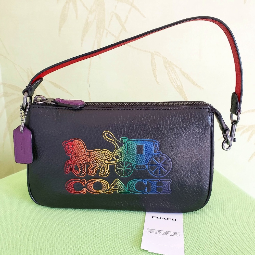 COACH NOLITA 19 W/ OMBRE/RAINBOW HORSE & CARRIAGE PRINT:NWT OMBRE C6902